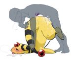  ambiguous_gender ampharos anon ass_in_air blush cum cumshot faceless_male from_behind humanoid interspecies male nintendo orgasm pokemon pokã©mon tears tongue tongue_out translucent video_games 
