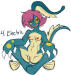  anthro blink_(artist) breasts eelektross female nintendo pokemon pokemorph pussy video_games 