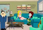  american_dad boots breasts erect_nipples francine_smith red_lipstick roger_(american_dad) shaved_pussy stan_smith thighs 