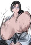  batsunai_katori black_hair bleach fpkp gigantic_ass gigantic_breasts glasses hourglass_figure single_braid 