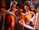  1boy 1girl 3d 4girls 5some after_oral balls blue_eyes blue_hair breasts brown_eyes brown_hair chloe_price clementine_(the_walking_dead) crossover cum cum_drip cum_in_mouth cum_inside dubious_consent forced forced_oral green_eyes holding_breast interracial large_penis lenaid life_is_strange long_hair male max_caulfield medium_breasts nonconsensual nude nude_female open_shirt penis rachel_amber sfm short_hair source_filmmaker the_walking_dead the_walking_dead_game 