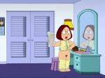  family_guy glasses meg_griffin no_panties pajamas pubic_hair pussy thighs 