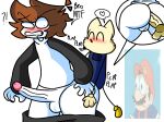 ! ? ?! anal anal_sex angry blush brown_hair funny furry gay_sex jp20414(artist) mario mario_(series) mario_bros penis_in_ass plap plap_(sound) sex shitpost tricky(oc) white_background white_skin wolf wtf yaoi