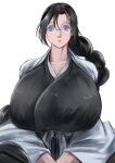  batsunai_katori black_hair bleach fpkp gigantic_ass gigantic_breasts glasses single_braid 