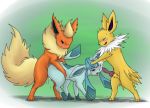  cum cum_on_face doggy_position female flareon from_behind furreon glaceon jolteon male penis pokemon rape tears testicles threesome 
