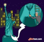  animated bill_clinton gif lady_liberty sextoon statue_of_liberty 