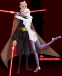 asajj_ventress ass bald bald_woman breasts clone_wars clothed_male_nude_female count_dooku lightsaber nude_female pale-skinned_female sideboob star_wars star_wars:_the_clone_wars