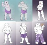 1boy 2018 2d 2d_(artwork) anthro anthro_only arms_crossed asriel_dreemurr biceps blue_background boss_monster bottomwear briefs caprine chubby chubby_male closed_eyes commission_art crossed_arms digital_media_(artwork) flexing full_body furaffinity furry furry_male goat goat_boy gradient_background hands_on_hips hands_on_own_hips horns male male_anthro male_only melle-d mellednsfw monster monster_boy multiple_views open_mouth pants purple_background purple_bottomwear purple_eyes purple_pants purple_towel purple_underwear slightly_chubby smile smiling solo_male standing star_print tail tail_tuft topless topless_anthro topless_male towel towel_around_waist undertale undertale_(series) underwear video_game_character video_games wet wet_fur white_fur