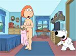  blackzacek breasts brian_griffin dressing erect_nipples family_guy lois_griffin nude pubic_hair pussy thighs 