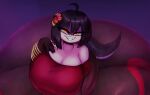 1girl ass_expansion big_belly big_breasts caked_up dominant_female dummy_thick fangs fangs_out femdom gigantic_ass high_heels huge_ass looking_at_viewer saavlewd smug tail torn_clothes virtual_youtuber vtuber webm