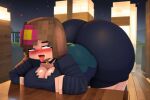  1girl ahegao ai_generated big_ass big_breasts jenny_belle minecraft tongue tongue_out wide_hips 