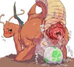  chubby dragon dragonite egg egg_laying furry nezumi nezunezu plump pokemon prolapse 