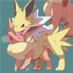  3_toes anal anime anus ass beige_fur blue_eyes breath brown_eyes canine close-up crying cum cum_in_ass cum_inside cum_on_penis cumshot doggystyle drooling eeveelution erection flareon from_behind fur gay highres japanese jolteon konzaburou long_ears male nintendo open_mouth orange_fur orgasm penis pink_skin plain_background pokemon red_penis red_skin saliva shadow sharp_teeth shiny skin squint sweat teal_background tears teeth testicles tongue tongue_out video_games yellow_fur 