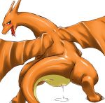  anus blush charizard dragon from_behind furry horny looking_back pokemon presenting pussy pussy_juice tail wet wkar 