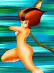 artist_request ass breasts brown_eyes completely_nude female_focus multicolored_hair nipples nude thundercats wilykit