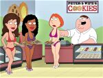  bra erect_nipples_under_clothes family_guy lois_griffin panties peter_griffin thighs 