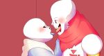 2020s 2022 2boys animated_skeleton blue_hoodie blue_jacket blush brothers clothed duo ectotongue fontcest gay hooded_jacket hoodie incest jacket kissing male male/male male_only monster papyrus papyrus_(undertale) papysans s2ames2 saliva saliva_trail sans sans_(undertale) scarf skeleton tongue undead undertale undertale_(series) upper_body yaoi
