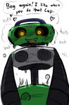 1boy 2020s 2021 abosinsin bad_id bad_twitter_id cakes_(deltarune) cap&#039;n_(deltarune) darkner deltarune deltarune_chapter_2 dominant dominant_male duo english_text humanoid humanoid_robot k_k male male_focus maledom pov receiving_pov robot robot_humanoid solo_focus submissive submissive_pov taker_pov text undertale_(series) unseen_character white_background yellow_eyes