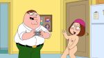  blush breasts camera erect_nipples family_guy glasses hat meg_griffin peter_griffin shaved_pussy thighs 