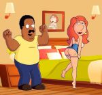  breasts cleveland_brown erect_nipples family_guy lois_griffin pants_down shaved_pussy thighs 