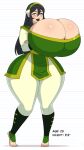  avatar:_the_last_airbender black_hair blind deztyle gigantic_ass gigantic_breasts hourglass_figure photoshop toph_bei_fong 