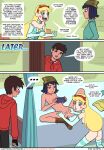  1boy 2_girls ass black_hair blonde_hair blue_eyes breasts brown_eyes brown_hair horns janna_ordonia marco_diaz nipples nude nude_female pussy saliva star_butterfly star_vs_the_forces_of_evil 