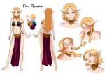  belly_dancer blonde_hair blue_eyes character_sheet dungeons_and_dragons elf pointy_ears sexy 
