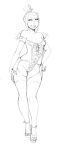 1girl avatar:_the_last_airbender azula full_body legoman lingerie lm_(legoman) monochrome tall_image