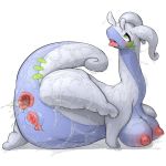  after_sex anus big_clit breasts censored chubby dragon drooling eye_roll female flucra gaping gaping_anus goo goodra green_eyes inverted_nipples nintendo nipples plain_background pokemon pokã©mon pussy saliva thick_thighs tongue tongue_out video_games white_background 