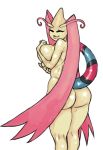  anthro anthrofied ass big_ass big_breasts breasts female holding_breasts milotic nude pokemon raised_tail robotjoe solo tail wide_hips 