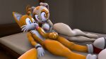  16:9 1boy 1girl 2016 3d_(artwork) aged_up anthro balls bed big_balls big_breasts big_penis breasts canid canine cream_the_rabbit curvy_figure digital_media_(artwork) duo female fox furniture genitals half-erect high_res lagomorph leporid male mammal miles_&quot;tails&quot;_prower nipples nude penis rabbit sega sonic_the_hedgehog_(series) thehumblefellow thick_thighs voluptuous wide_hips widescreen 
