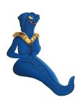 1girl anthro armor art aspheera_(ninjago) big_hips blue_skin breasts female_only hips hypnobrai_(species) lego ninjago non-mammal_breasts nude randydraws1 scales scalie snake snake_girl