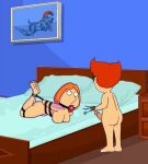  ass ball_gag big_breasts bondage erect_penis family_guy lois_griffin thighs 