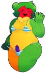  1boy beady_eyes bear_(game) bikini chubby chubby_male crossdressing edit fat_man feminine_male hairy lefishaue_(artist) male_focus male_only panty_pull pinup plant_humanoid roblox roblox_game self_upload stretch_marks striped_panties tagme thick_thighs veggie_(bear) 