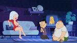  american_dad breasts crossed_legs erect_nipples francine_smith glasses thighs 