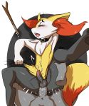  anal anal_penetration anthro anthrofied ass avante92 braixen canine closed_eyes collar cum cum_in_ass cum_inside cum_on_penis cumshot erection eyelashes fennec fox fur furry gay girly grey_penis highres lying male male_only navel nintendo on_back orange_fur orgasm penetration penis pink_penis pokemon sex shadow shiny spread_legs spreading stick testicles uncut video_games white_fur wood yellow_fur 