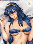 1girl 1girl 1girl alluring alternate_breast_size bad_censor big_breasts big_breasts blush breasts censored cleavage covered_nipples covering didi_esmeralda female_only fire_emblem fire_emblem_awakening looking_at_viewer lucina lucina_(fire_emblem) 