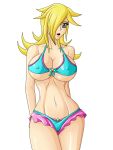  1girl big_breasts bikini blonde_hair breasts cleavage mario_(series) nintendo princess_rosalina rosalina war-off-evil 