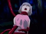 breasts clothing_damage gif inma_seiden red_tentacles shin_seiki_inma_seiden small_breasts tentacle tentacle_around_neck tentacles torn_clothes