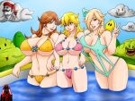 bikini breasts mario mario_(series) nintendo princess_daisy princess_peach princess_rosalina rosalina war-off-evil