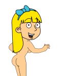  ass ass backview bowtie cartoon goanimate grin lily lily_anderson nude nude sexy sexy_ass vyond yellow_hair 