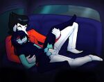 1boy 1boy1girl 1girl 2020s 2021 2d 2d_(artwork) blue_body blue_skin darkner deltarune deltarune_chapter_2 digital_media_(artwork) duo female_human female_kris_(deltarune) hair_over_one_eye human humanoid kris_(dark_world_form) kris_(deltarune) long_nose male male/female male_humanoid male_penetrating mouth_gag penetration pointy_nose red_eyes seme_spamton sex short_hair spamton_g._spamton straight top_spamton torn_clothes torn_clothing undertale_(series) vaginal vaginal_penetration vaginal_sex vexedcalyx video_game_character video_games