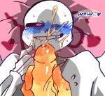 2boys 2d 2d_(artwork) animated_skeleton biting_lip blue_blush blush bottom_sans bottomless cum cum_on_face digital_media_(artwork) dominant_pov english_text grillby grillby_(undertale) grillsans heart-shaped_pupil heart-shaped_pupils humanoid male male/male male_only male_pov monster monster_boy orange_penis pov sans sans_(undertale) sansby shandrawaka skeleton solo_focus speech_bubble submissive sweat text uke_sans undead undertale undertale_(series) video_game_character video_games white_background wink yaoi