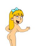  ass backview bowtie cartoon goanimate grin lily lily_anderson nude sexy sexy_ass vyond yellow_hair 