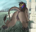  anus feather furry grass hooves horn nude outside pokemon pussy soles solo spread_legs tail tauren warcraft world_of_warcraft 