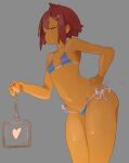 1_girl 1girl bikini edit edited female_frisk female_human female_only flat_chest flat_chested frisk frisk_(undertale) hand_on_hip heart holding_object human human_only krid_(artist) puckered_lips short_hair simple_background small_breasts solo_man squinted_eyes striped_bikini striped_bikini_bottom striped_bikini_top undertale undertale_(series) wide_hips