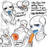 1:1 1:1_aspect_ratio 2010s 2018 2d 2d_(artwork) animated_skeleton blue_blush blue_tongue blush bottom_sans brother brother/brother brothers chin_grab clothed digital_media_(artwork) duo ectotongue english_text face_grab fontcest food grabbing_another&#039;s_chin implied_sex incest licking licking_neck licking_popsicle monster monster_boy multiple_views orange_popsicle orange_tongue papyrus papyrus_(undertale) papysans partially_colored popsicle sans sans_(undertale) seme_papyrus skeleton spoken_musical_note suggestive_food sympharin symphysins text tongue tongue_grab tongue_out top_papyrus tumblr uke_sans undead undertale undertale_(series) video_game_character video_games white_background yaoi