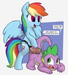  friendship_is_magic imminent_anal imminent_sex my_little_pony rainbow_dash rainbow_dash_(mlp) spike spike_(mlp) strap-on 