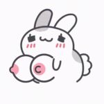  adorable big_breasts breast_expansion breasts bunny bunny_(capoo) bunny_ears bunny_tail capoo closed_eyes cute nipples white_background white_skin 
