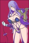  1girl alluring big_breasts camilla_(fire_emblem) cleavage cosplay fire_emblem intelligent_systems isabella_valentine_(cosplay) lavender_hair long_hair nintendo pills-in-a-cup purple_eyes snake_sword soul_calibur valentine_(sword) 